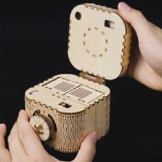 Robotime Zakladnica, mehanska skrivna omarica, lesena 3D sestavljanka, (ROKR LK502)