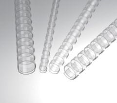 EUROSUPPLIES Vezalna hrbtenica plastična A4 premera 14 mm prozorna 100 kosov