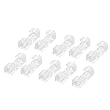 megamiska Komplet 20 prozornih PVC objemk za organizacijo kablov