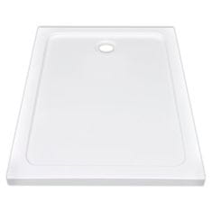 Vidaxl Pravokotna ABS tuš kad bela 80x110 cm