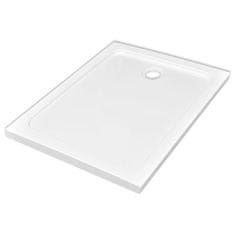 Vidaxl Pravokotna ABS tuš kad bela 80x110 cm