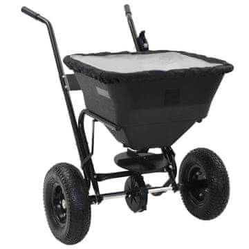 Vidaxl Ročni posipalec soli PVC in jeklo 106x73x76 cm 45 L