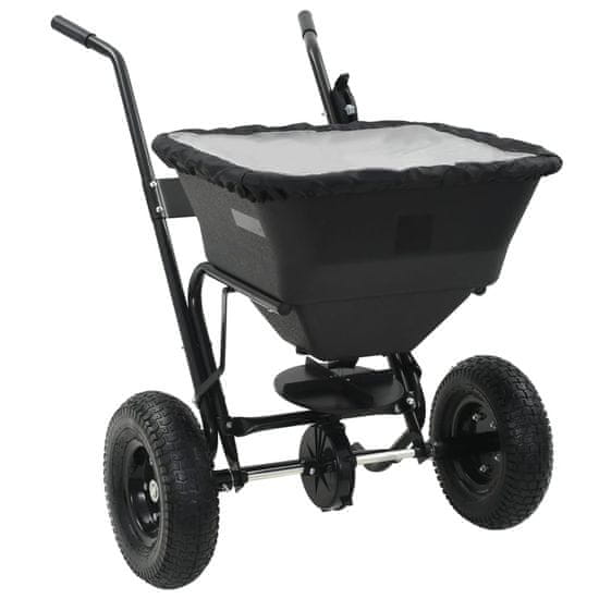 Vidaxl Ročni posipalec soli PVC in jeklo 106x73x76 cm 45 L