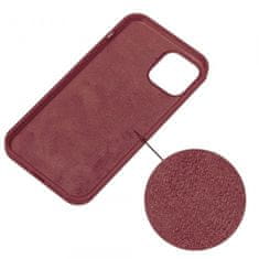 Liquid ovitek za iPhone 13 MIni, silikonski, bordo rdeč