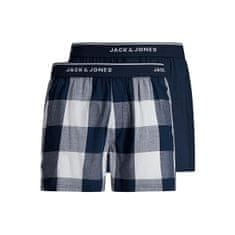 Jack&Jones 2 PAKET - moške kratke hlače JACBASIC CHECK 12199826 Dress Blue s (Velikost L)
