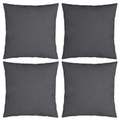 Vidaxl Okrasne blazine 4 kosi antracitne 50x50 cm blago