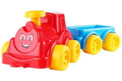 Teddies Lokomotiva/vlak z vagonom 41cm iz plastike v mreži 12m+