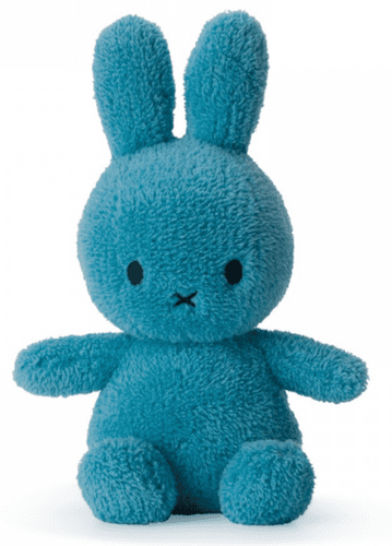  BON-TON-TOYS Miffy Terry zajček mehka igrača, 23 cm, oceansko modra   
