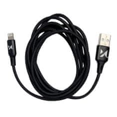MG kabel USB / Lightning 2.4A 1m, črna