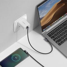 Ugreen Elbow kabel USB-C / USB-C PD QC 3A 1m, siva