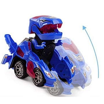 Zaparevrov LED avto, ki se spremeni v dinozavra Deform Dinosaurus, moder