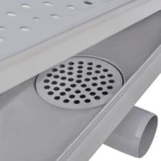 Vidaxl Kanaleta za Tuš Mehurčki 1030x140 mm Nerjaveče Jeklo