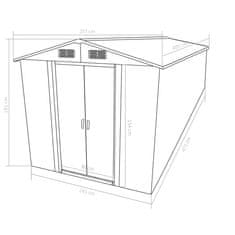 Vidaxl Vrtna lopa 257x489x181 cm kovinska antracitna