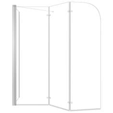 Vidaxl Tuš stena za kopalno kad 120x69x130 cm kaljeno steklo prozorna