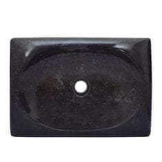 Vidaxl Umivalnik črn 50x35x10 cm marmor