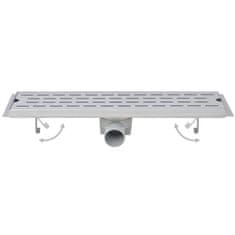 Vidaxl Kanaleta za tuš 2 kosa črte 1030x140 mm nerjaveče jeklo