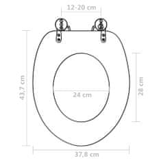 Greatstore Deska za WC školjko počasno zapiranje MDF dizajn flaminga
