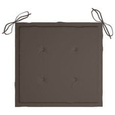 Vidaxl Blazine za vrtne stole 6 kosov taupe 50x50x3 cm oxford tkanina