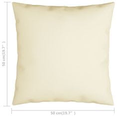 Vidaxl Okrasne blazine 4 kosi krem 50x50 cm blago