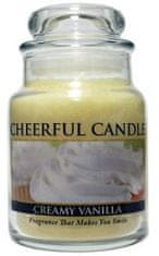 Cheerful Candle CB108 dišeča sveča v kozarcu Kremna vanilija CB108_6oz