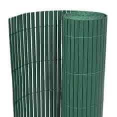 shumee Dvostranska vrtna ograja PVC 90x500 cm zelena