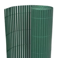 Vidaxl Dvostranska vrtna ograja PVC 90x500 cm zelena