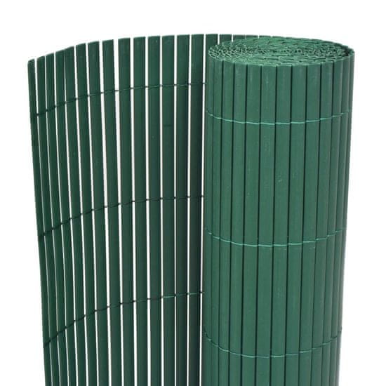 shumee Dvostranska vrtna ograja PVC 90x500 cm zelena
