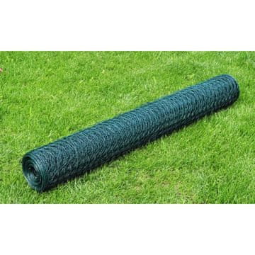 Vidaxl vidaXL Mrežasta ograja s PVC premazom 25x0,5 m zelena