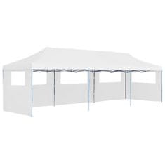 Vidaxl Zložljiv pop-up vrtni šotor s 5 stranicami 3x9 m bel