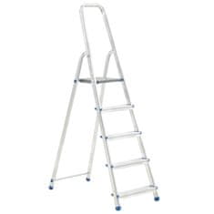 Vidaxl Aluminijasta lestev s 5 stopnicami 150 kg