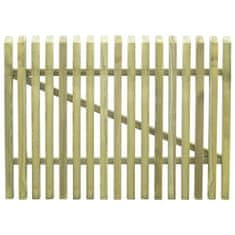 Vidaxl Lesena vrtna vrata impregnirana borovina 100x75 cm