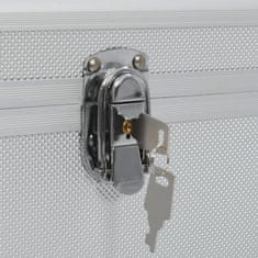 Greatstore Kovčki za shranjevanje 2 kosa srebrn aluminij
