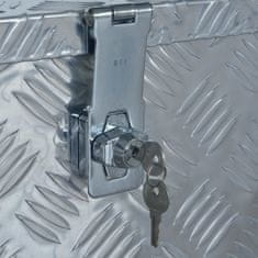 Vidaxl Aluminijasta škatla 610x430x455 mm srebrna