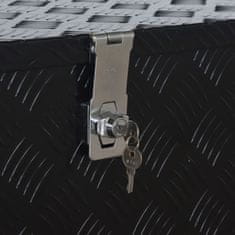 Vidaxl Skrinja iz aluminija 1085x370x400 mm črna