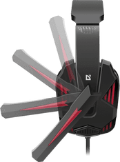 Defender Warhead G-260 gaming slušalke, črni + rdeča, 1.8 m kabel