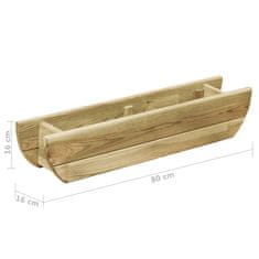 Vidaxl Visoka greda 80x16x16 cm impregnirana borovina