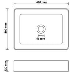 Vidaxl Razkošen umivalnik mat temno moder 41x30x12 cm keramičen