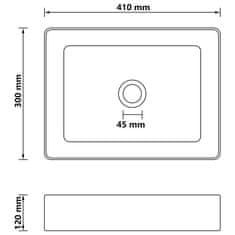 shumee Razkošen umivalnik mat črn 41x30x12 cm keramičen
