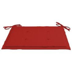 Vidaxl Blazine za vrtne stole 4 kosi rdeče 40x40x4 cm oxford tkanina