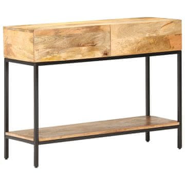 Vidaxl Konzolna mizica 100x35x76 cm trden mangov les