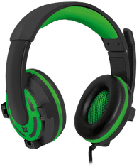 Defender Warhead G-300 gaming slušalke , črni + zeleni, 2.5 m kabel