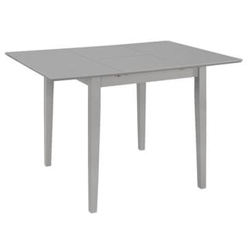 Vidaxl Raztegljiva jedilna miza MDF (80-120)x80x74 cm siva
