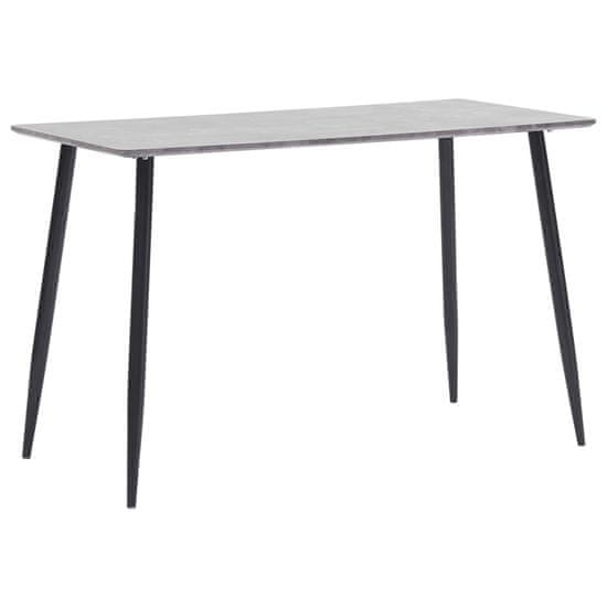 Vidaxl Jedilna miza siva 120x60x75 cm mediapan