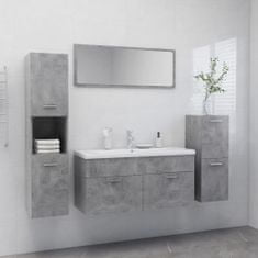 Vidaxl Komplet kopalniškega pohištva betonsko sive barve iverna plošča