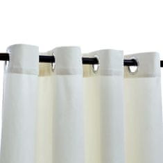 Vidaxl Zatemnitvene zavese z obročki 2 kosa žamet krem 140x175 cm
