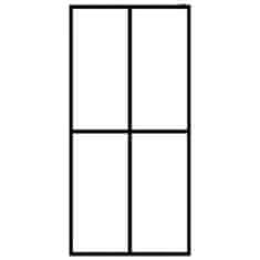 Vidaxl Steklena pregrada za tuš mlečno kaljeno steklo 140x195 cm