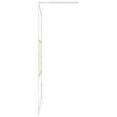 Vidaxl Pregrada za tuš s polico krom 100x195 cm ESG steklo in aluminij