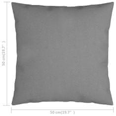 Vidaxl Okrasne blazine 4 kosi sive 50x50 cm blago
