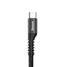 BASEUS Fish Eye Spring kabel USB / USB-C 2A 1m, črna