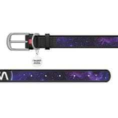 WAUDOG Usnjena ovratnica z NASA vzorcem 21 črna 19-25 cm, širina: 9 mm Črna